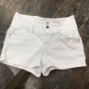 YMI,High Rise, White,Short Shorts.